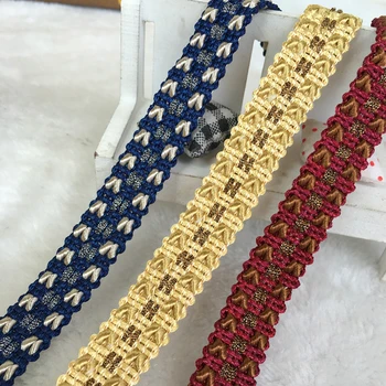 

Lace trim Gold vinage embroidery braid lace fabric Trim lace ribbon handmade bag tape sewing DIY