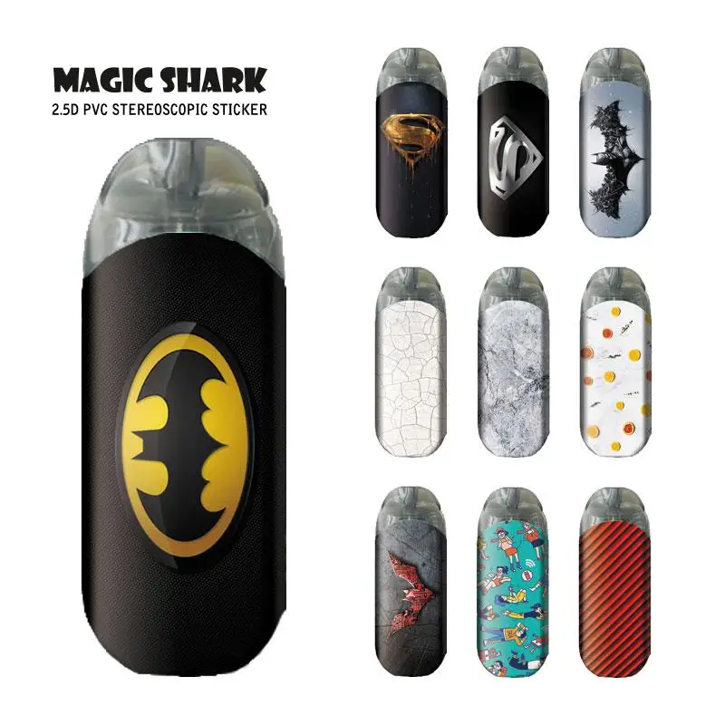 

Magic Shark Super Man Bat Man Fruit Stone Print Fashion PVC Waterproof Sticker Case for Zero
