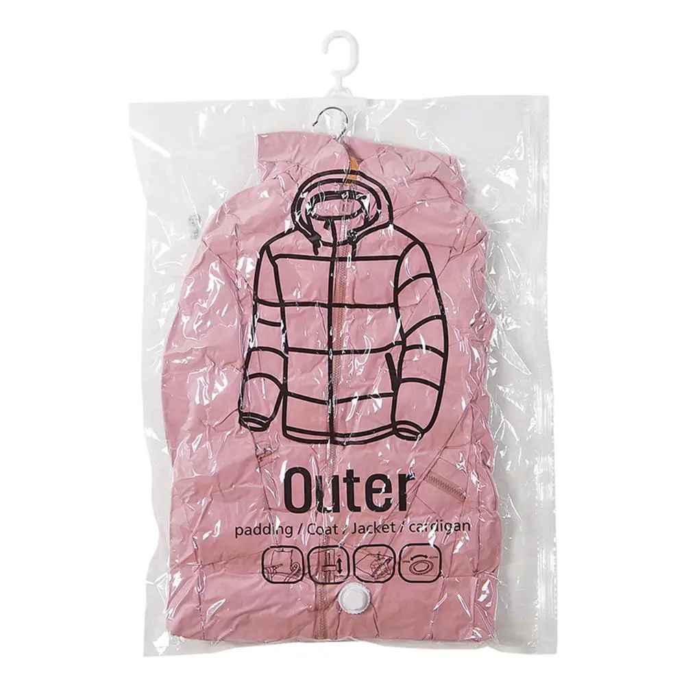 

Hanging Vacuum Compression Bag Clothes Hook Hanging Clothes Storage Sorting Bag Dust Cover Storage Hand Pump Compression