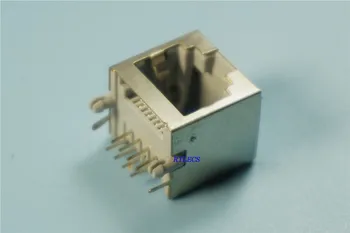 

20pcs RJ45 Single Port Shielded Modular PCB Jack 8P8C Right Angle Through Hole PCB Ethernet connector Tab UP
