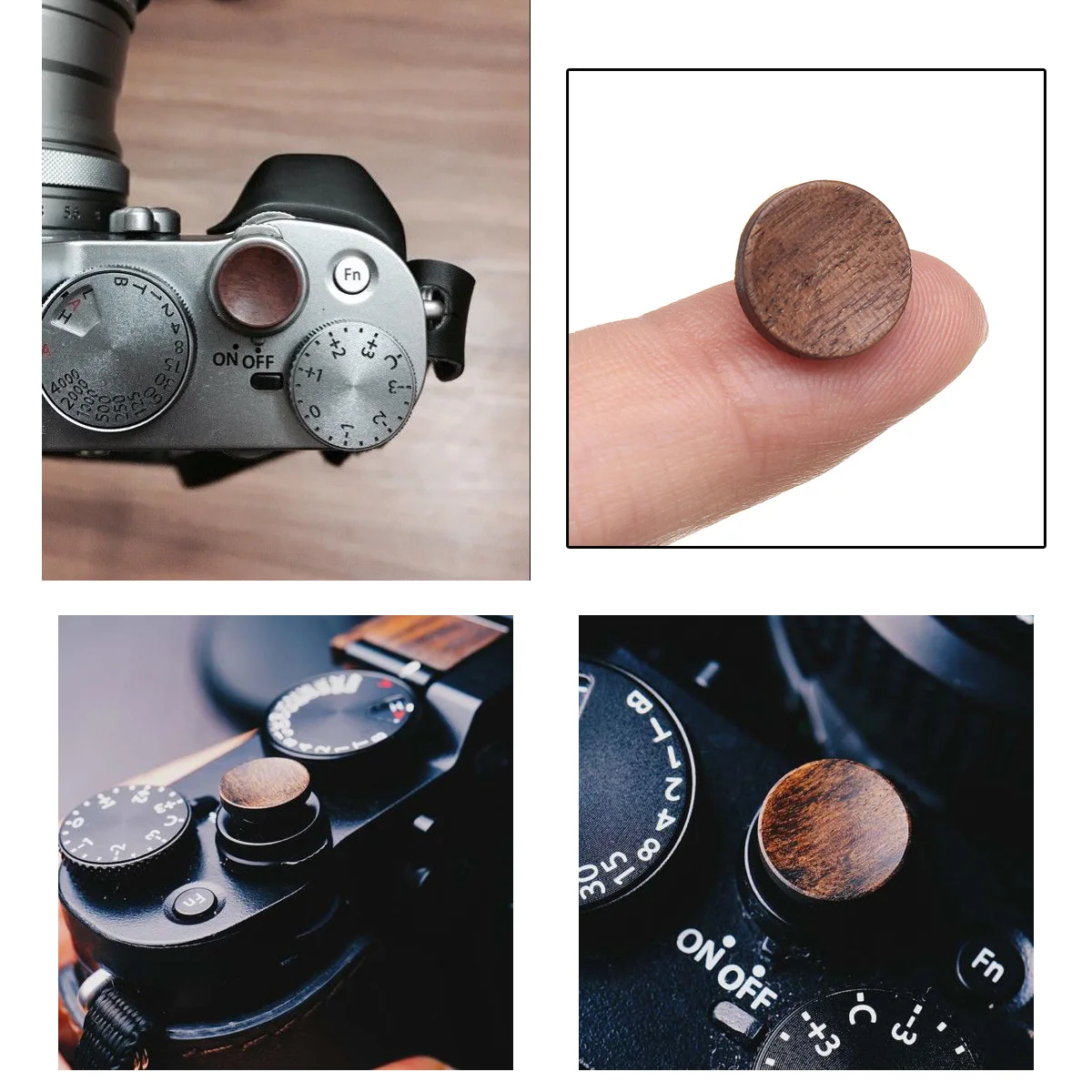 Мягкая кнопка спуска затвора для камеры с деревянной поверхностью Fuji X100F FujiFilm