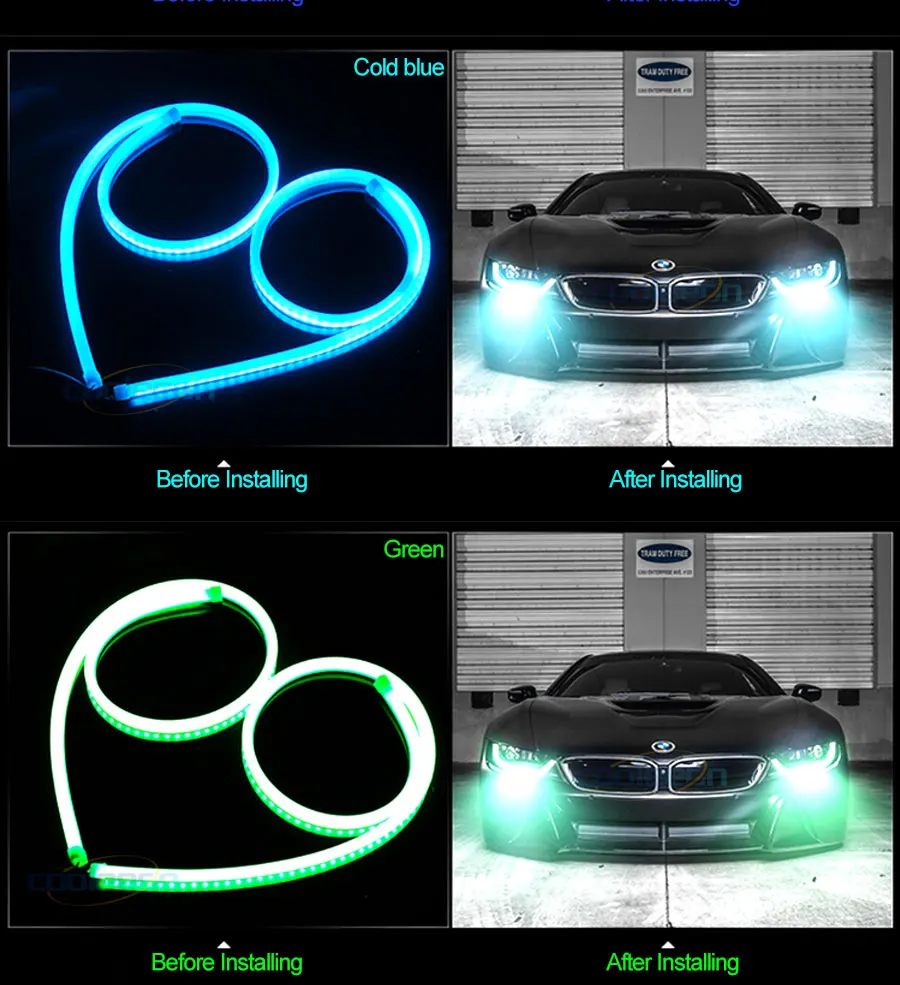 auto lighting car drl daytime running lights signal decor bulb lamp vehicle light (14)