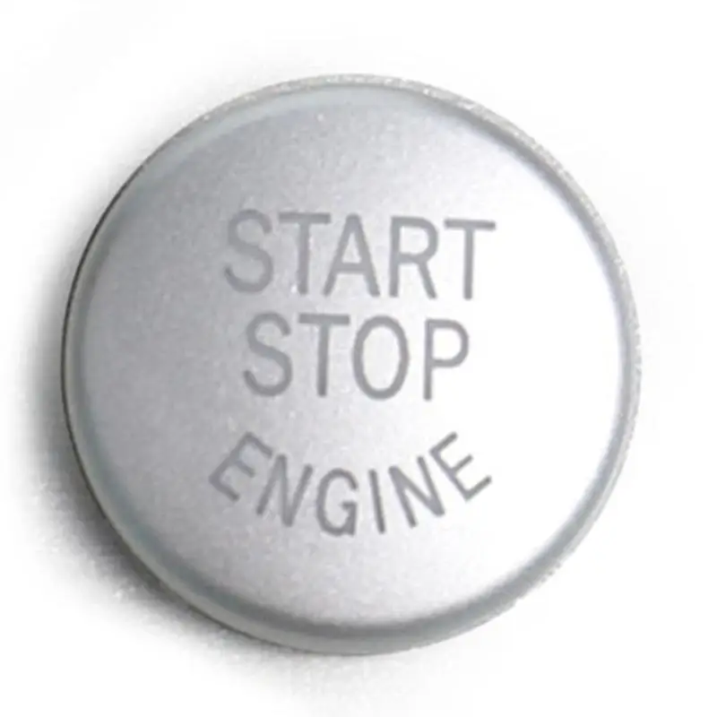 

VODOOL Silver Car Styling Car Engine Start Stop Button Cover Ignition Key Cap For BMW 3/5 Series X1 X3 X5 X6 E90 E91 E Chassis