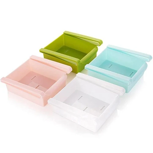 

Kitchen Fridge Freezer Space Saver Organizer Storage Rack Holder Slide Drawer