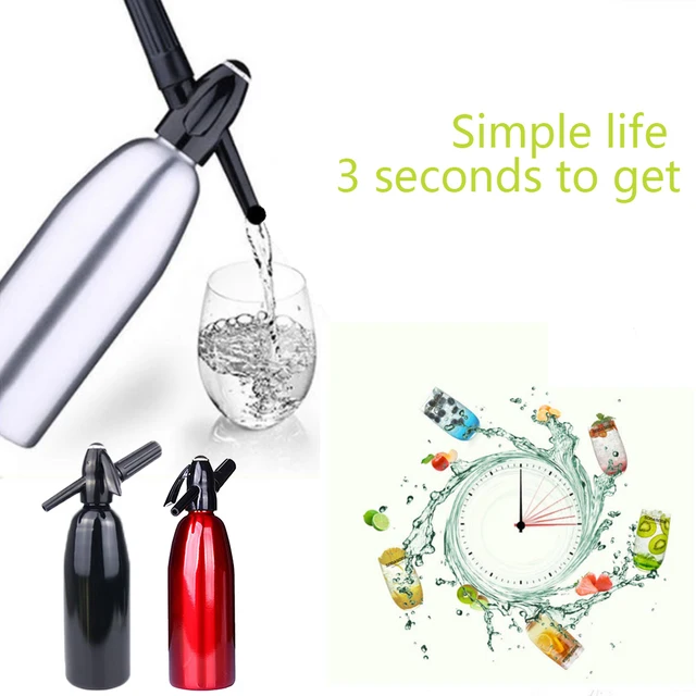 DIY 1000ml Soda Water Siphon Residence Drink Juice Machine Bar Beer