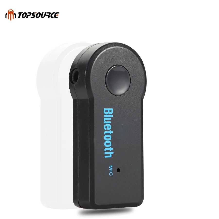 TOPSOURCE Handfree Car Bluetooth Music Receiver Universal 3.5mm Streaming A2DP Wireless Auto AUX Audio Adapter With Mic For Phon |