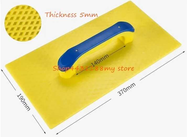 1pcs 370*190*5mm Tempered plastic plaster trowel back with holes construction concrete spatula tool for Diatom mud/ fiber cement