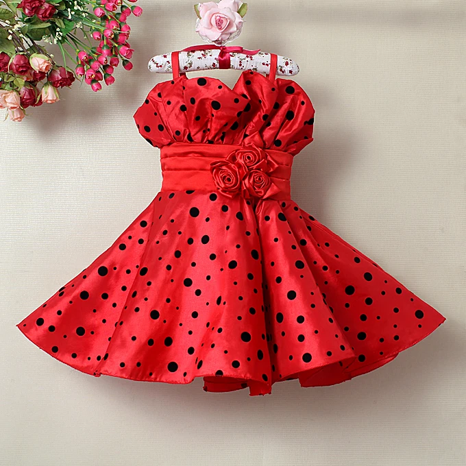 

Retail new sleeveless Children Girl Dress dot Bow baby Girl Formal Party Dress kids Clothing Girls Princess Dress wedding