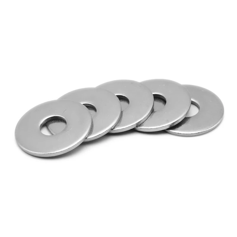 

100Pcs/set M5 M5x10mm 304 Stainless Steel Round Flat Plain Washer Gaskets Assortment Kit for Bolt Screw