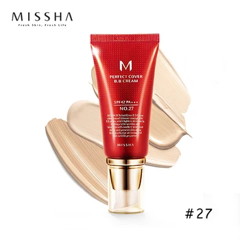 

Best Korea Cosmetics MISSHA M Perfect Cover BB Cream 50ml SPF42 PA+++ (NO.27Honey Beige ) Foundation Makeup Perfect BB Cream