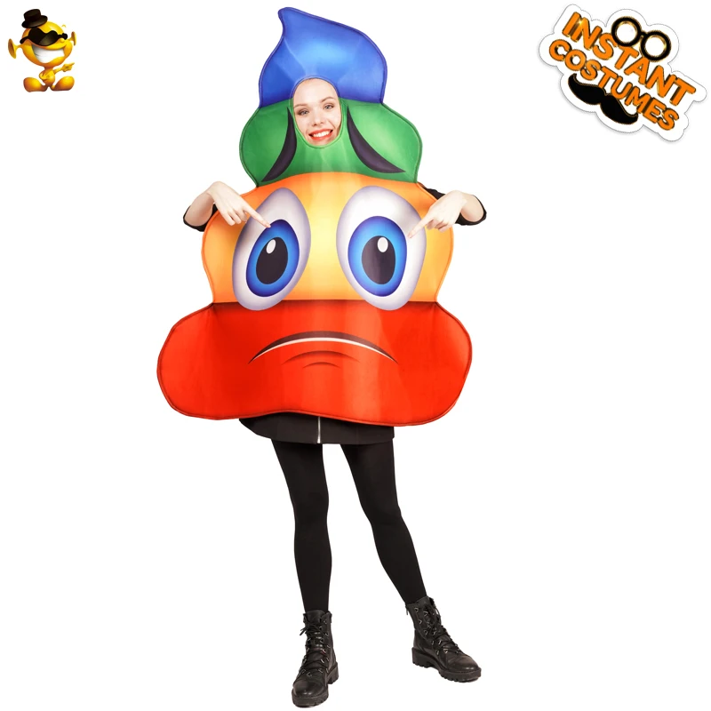 New Style Women's Colorful Sad Poop Cosutme Fancy Dress Funny Poop Clothing for Christmas Party New Style Women's Colorful Sad Poop Cosutme Fancy Dress Funny Poop Clothing for Christmas Party