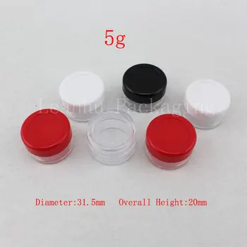 

5g ,10g Empty Plastic Container With Screw Lid For Nail Art ,Balm Small Make Up Cosmetic Cream Jar,Display Sample Bottles Pot