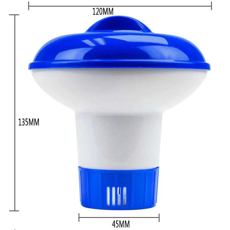 Плавающий бассейн хлора диспенсер белого и голубого цвета, Дозирующее устройство на открытом воздухе аксессуары игрушек 13,5*12*4,5 см