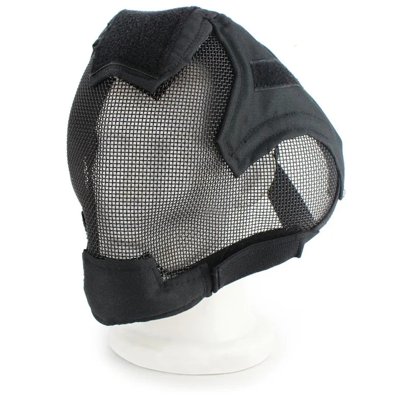  2019 New Airsoft mask full face mask military war game steel mesh paintball protective mask tactica