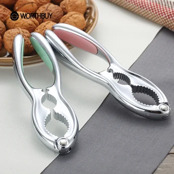 

WORTHBUY Multifunctional Zinc Alloy Nut Cracker Non-Slip Colorful Handle Walnut Cracker Kitchen Accessories Nut Opener Sheller