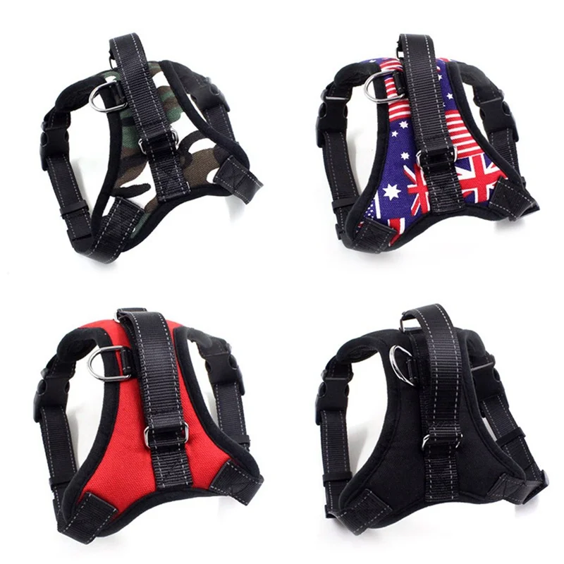 Nylon Heavy Duty Dog Pet Harness Collar Extra Big Large Medium Small Dog Harnesses Vest Husky Dogs Supplies