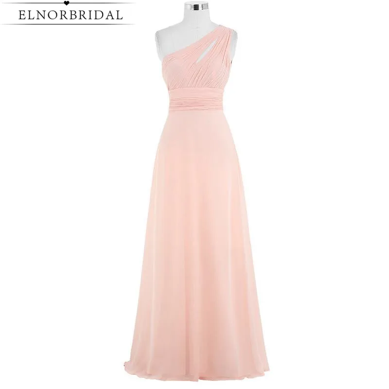Blush Pink Bridesmaid Dresses Long 2017