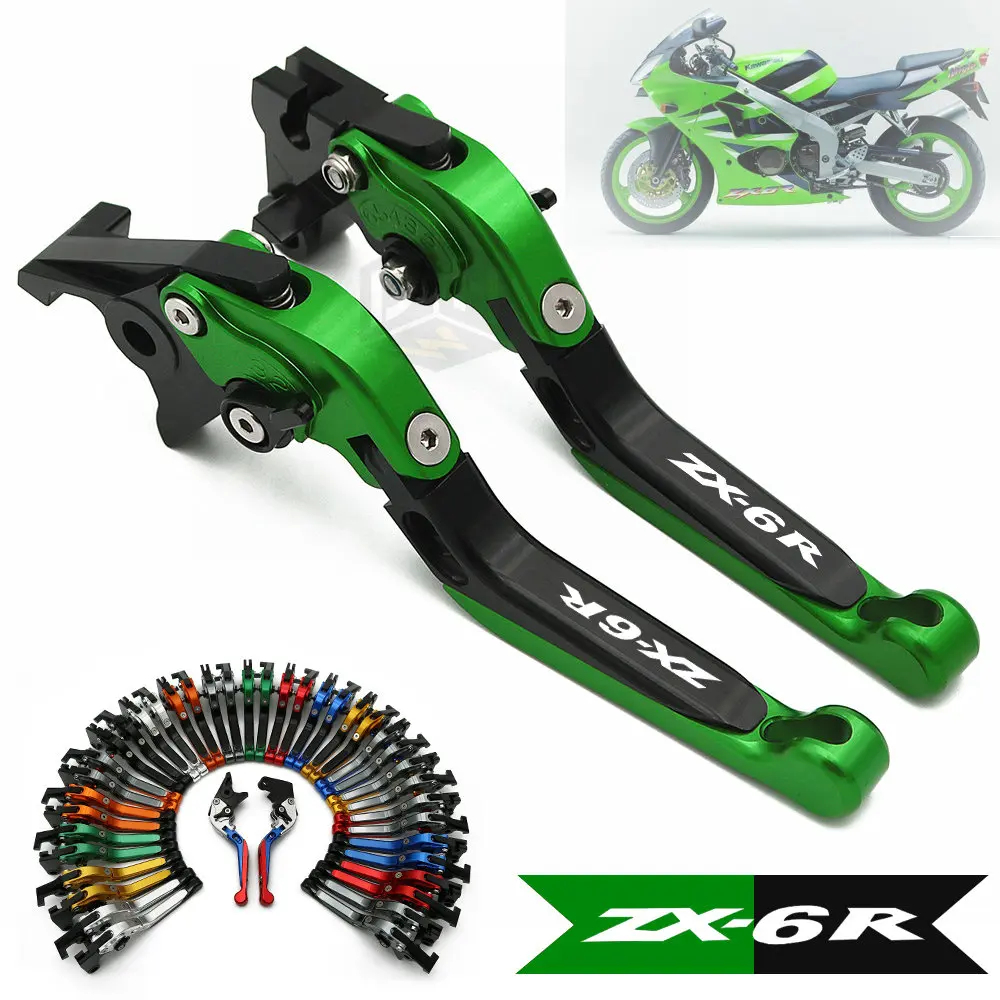 

Motorcycle Folding Extendable adjustable Brake Clutch Levers For KAWASAKI ZX6R ZX-6R 2007-2016 2008 2009 2010 2011 2012 2013