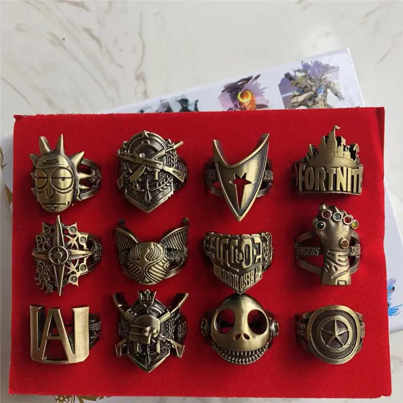 Оптовая продажа Aquaman Кошмар перед Рождеством PUBG My Hero academic Seven Deadly Sins модное кольцо