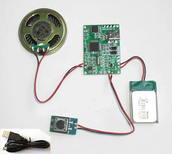 USB MP3 Voice module for greeting card,gift box soundboard,music cards