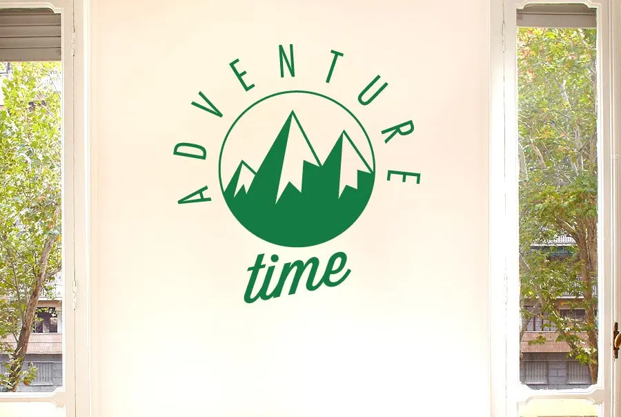 

Mountain Pattern Wall Decal Modern Design Quotes Adventure Time Vinyl Wall Stickers DIY Living Room Interior Home Decor SYY614