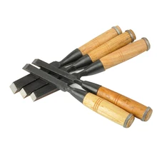 9 шт./компл. высокое Скорость Сталь резьба по дереву ручной стамеска для работы с деревом набор инструментов деревянная ручка Деревообрабатывающие инструменты, 4 штуки/набор-25 мм