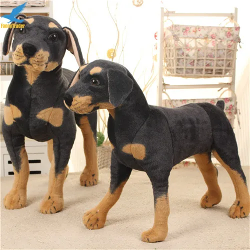 Fancytrader 28'' Big Stuffed Plush Simulated Animal 70cm Rottweiler Dog Toy Home Decoration & Photograpgh Prop Great Gift (4)