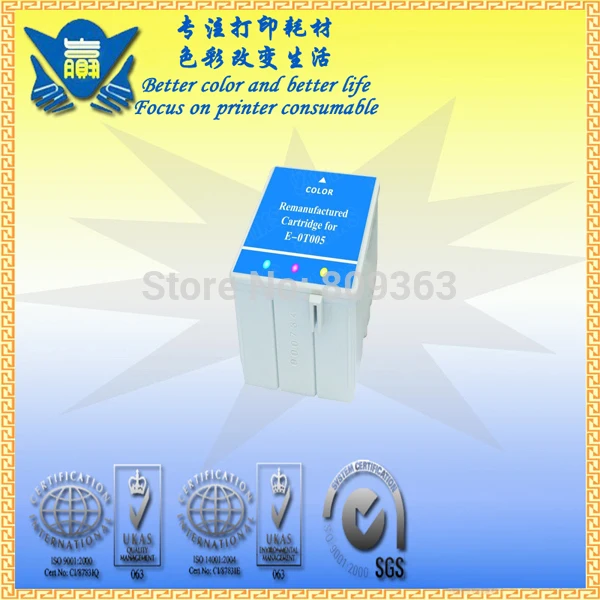 (2 PCS/LOT ) free shipping High quality Compatible ink cartridge for Epson T005 use for Stylus