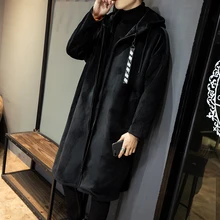 Модное повседневное Мужское пальто осень и зима новое M-5XLGold бархатное плотное Свободное пальто куртка Серый Черный PersonalityYouth популярное