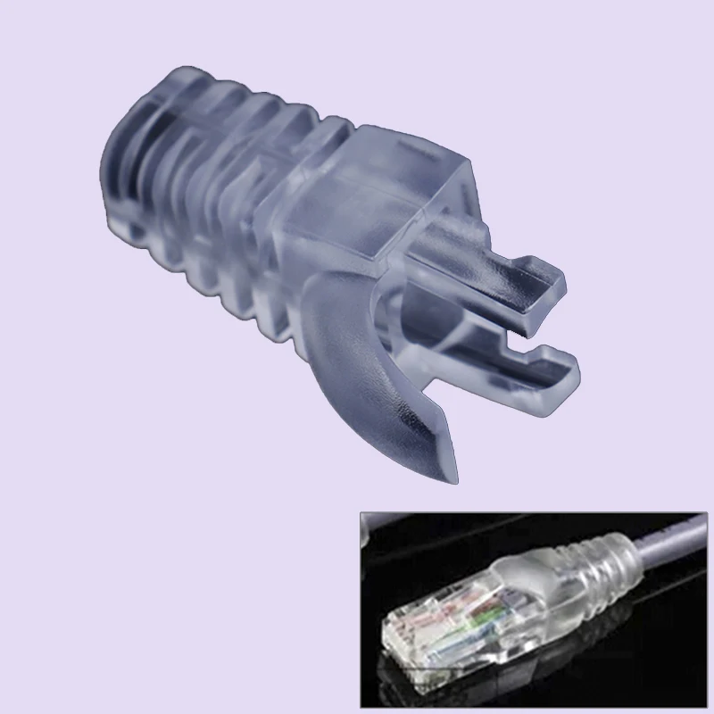100 шт. 6 5 мм cat6 rj45 разъем Ethernet крышка ПК коготь кабель защиты рукав диафрагмы |