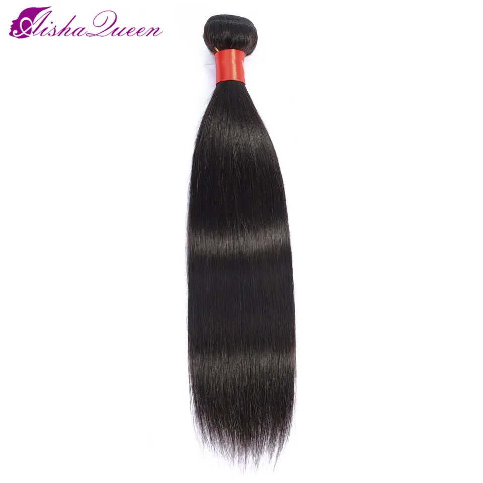 

Aisha Queen Brazilian Straight Hair Weave Bundles 100% Human Hair Bundles Non Remy Hair Extensions 1 Bundles Natural Color