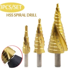 3PCS/SET 4-12/20/32mm HSS Spiral Grooved center drill bit solid carbide mini drill accessories Titanium Step Cone Drill Bit 3PCS/SET 4-12/20/32mm HSS Spiral Grooved center drill bit solid carbide mini drill accessories Titanium Step Cone Drill Bit
