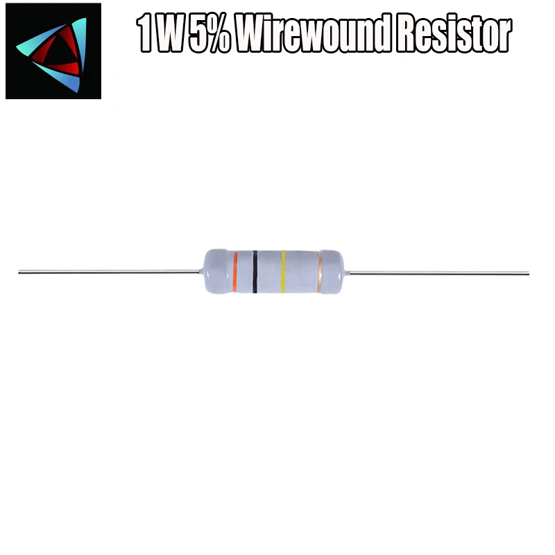 

20pcs 1W5% Wirewound Resistor +-5% 0.1E 1E 3.3E 4.7E 5.1E 10E 100E 0.22E 3.9E 0.5E 0.39E 22E ohm