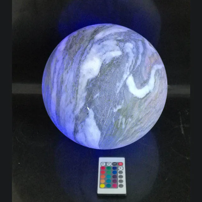 Новая модель 25 см светодиодный настольный светильник форма Марса шар 16 изменение цвета с дистанционным управлением дропшиппинг образец 1 шт