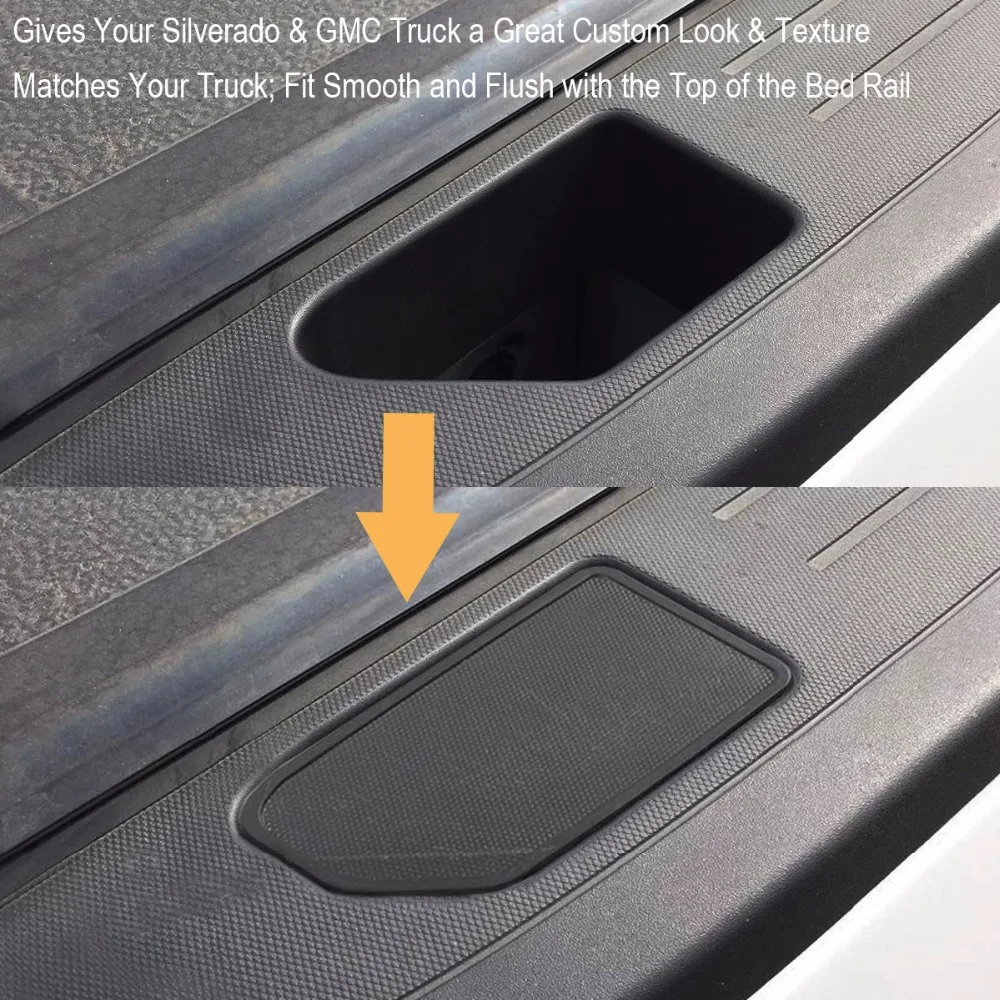Подсветка салона автомобиля рельса Кола карман крышки для Chevy Silverado GMC Сьерра-Кола Пробки- пикап необычной формы отверстия крышки