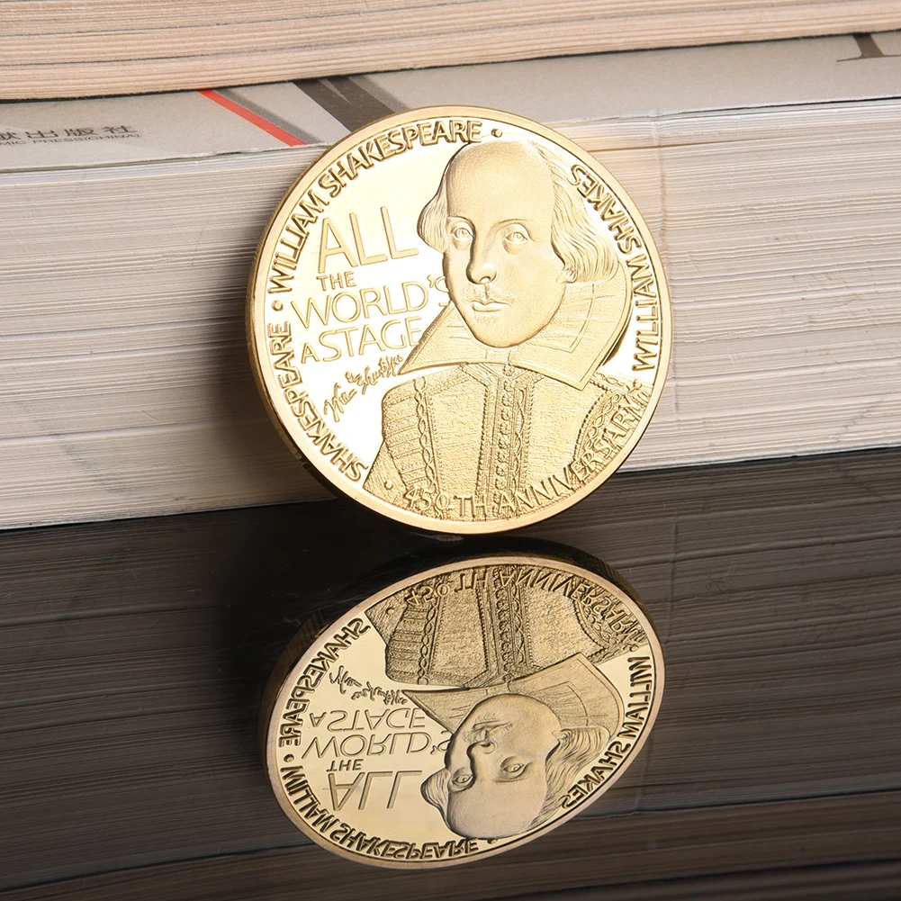 Lucky Coin череп монеты Вильям Шекспир Хобо монета Великобритания самый важный