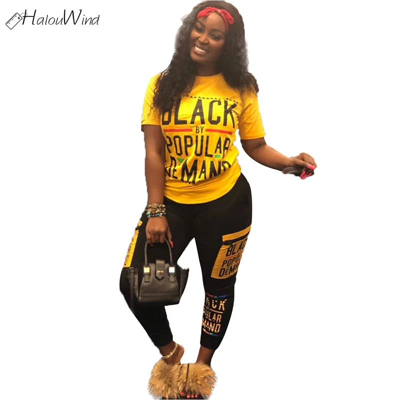 

Hip Hop Womens Letter Print Tracksuit 2 Piece Outfits Crop Top Pants Joggers Casual T-shirt + Long Pants Streetwear Pink Outfit