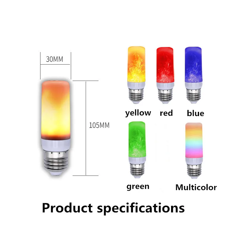 Светодиодный светильник с пламенем 105*30 мм Мини светодиодный светильник с гравитационной индукцией яркий светильник с пламенем 85-265 в супер яркий