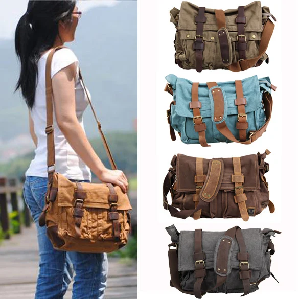 

Love Vintage Canvas Handbag Travel Bag Shoulder Messenger Bag For Women And Men 5 Colors 88 LT88
