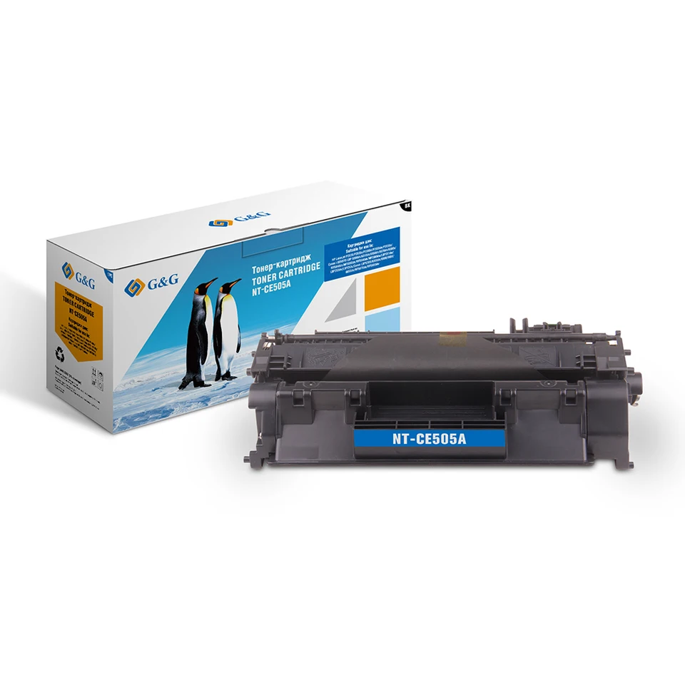 

Тонер-картридж G&G NT-CE505A для HP LaserJet P2035/P2035n/P2055d/P2055dn/P2055x (2300стр)