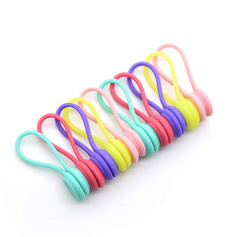 

3PCS Silicone Magnet Coil Earphone Cable Winder Headset Type Bobbin Winder Hubs Cord Holder Cable Wire Organizer for Xiaomi