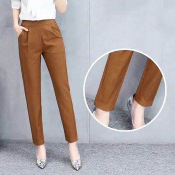 

Female Fashion Harem Pants Summer Autumn Elastic Waist Casual Casual Slim Pants Women Pants Work Wear Trousers Harem Pants