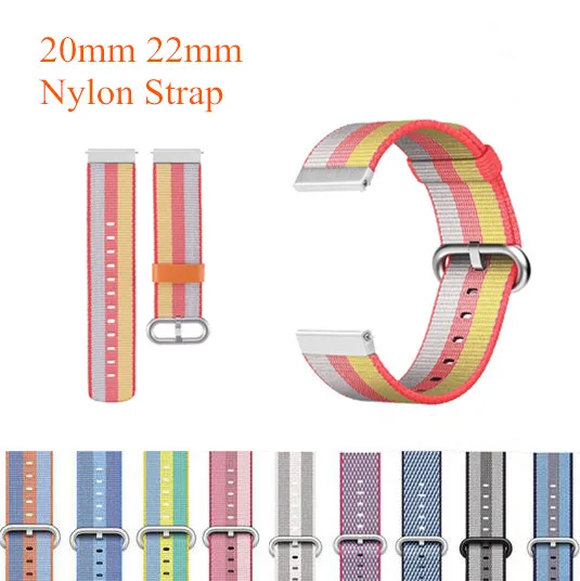 

Colorful Stripe Strap for Samsung Galaxy Watch 46mm 42mm Nylon Watchband 20mm 22mm for Samsung Gear Sport S2 S3 Huawei Watch gt