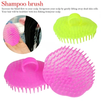 

2pcs/3pcs Salon Hair Brush Pink And Yellow Plastic Spa Shampoo Brush Shower Bath Comb Hairbrush Props Soft Styling Tool