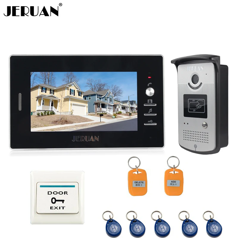 

JERUAN 7 inch TFT Screen Video doorbell Intercom System Waterproof Access IR Night Vision COMS Camera FREE SHIPPING