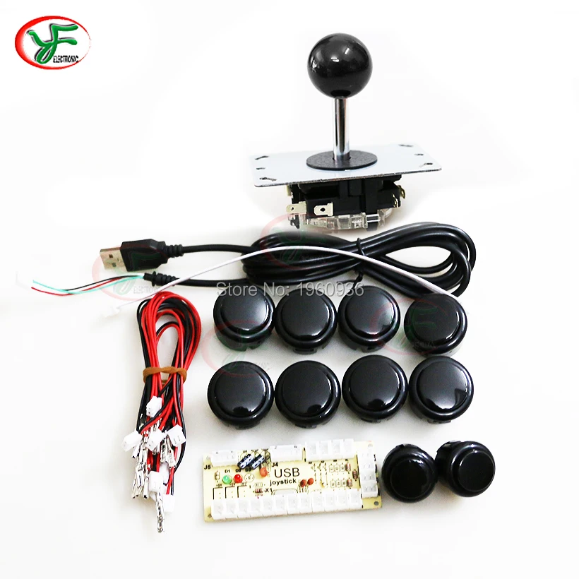 

Zero Delay Arcade Game USB Encoder PC DIY Kit with 8 Way Joystick Push Button