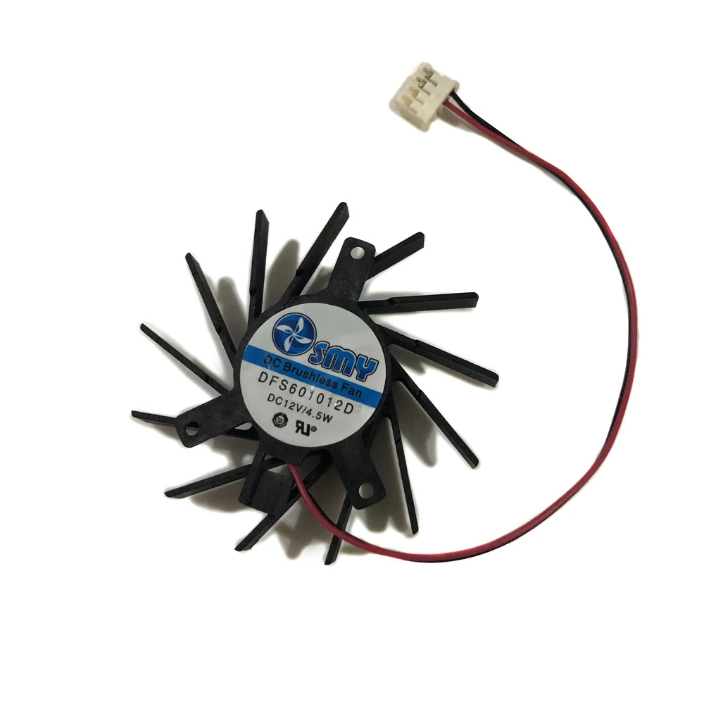 5510 Dfs601012l Dc12v5 5cm 55mm 2pin Plug 2wire Black And Blue Smy Cooler Fan For Video Graphics Card Cooling Fans Cooling Aliexpress