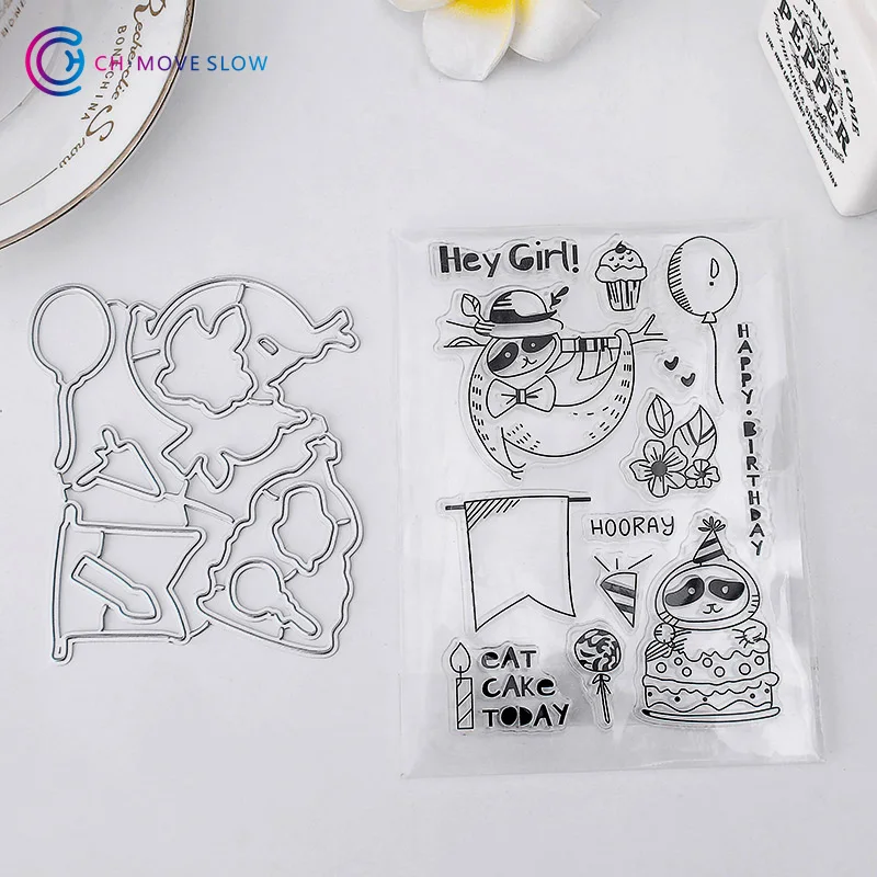 

CH Sloth Metal Die Cutting Dies and stamps For DIY Scrapbooking Cut Paper photo album Decorative Embossing
