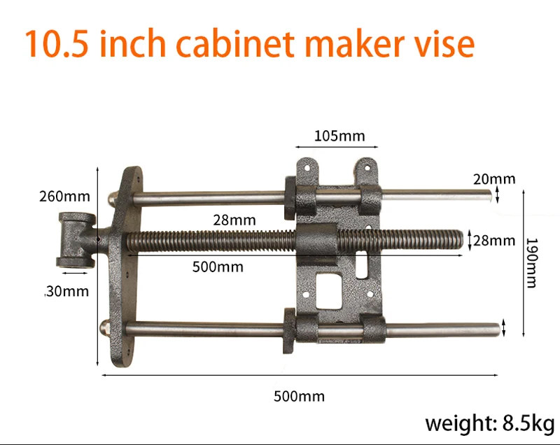 Sotrlo 10,5 дюймов для изготовления шкафа, тиски для деревообработки, верстак, зажим для тяжелой работы из литой стали, деревянный Рабочий стол, зажимные тиски