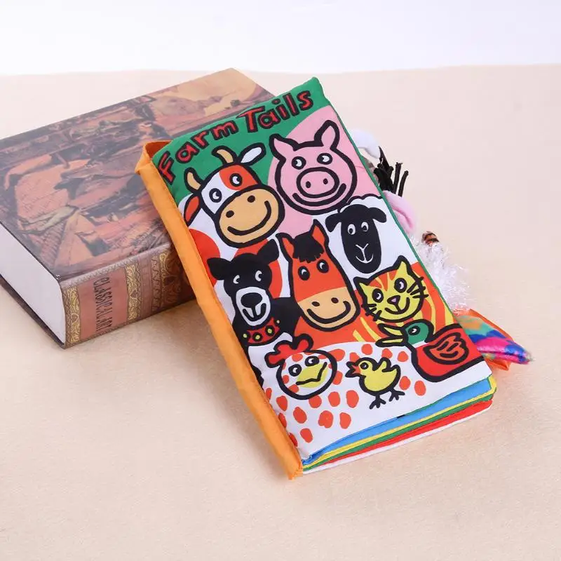 Cartoon Infant Baby Learning Education Toddlers Toys Animal Soft Cloth Books For Children Learning Unfolding Activity Book Cartoon Infant Baby Learning Education Toddlers Toys Animal Soft Cloth Books For Children Learning Unfolding Activity Book